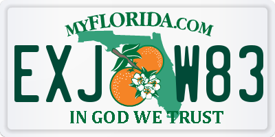 FL license plate EXJW83