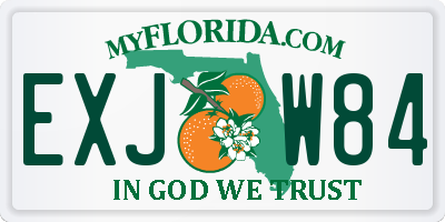 FL license plate EXJW84