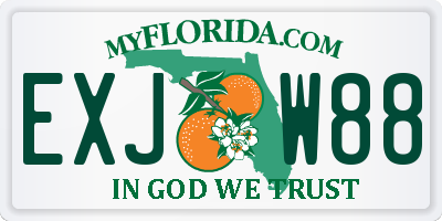 FL license plate EXJW88