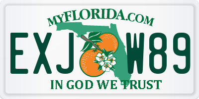 FL license plate EXJW89