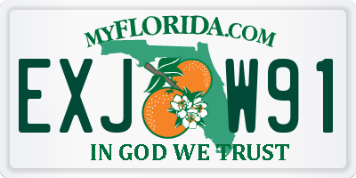 FL license plate EXJW91