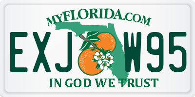 FL license plate EXJW95