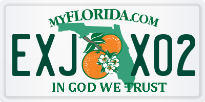 FL license plate EXJX02