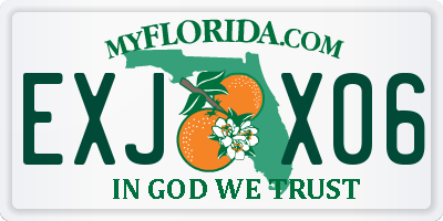 FL license plate EXJX06