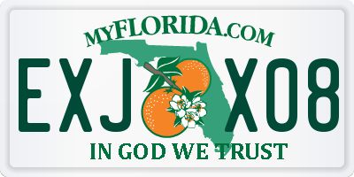 FL license plate EXJX08