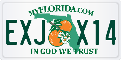 FL license plate EXJX14