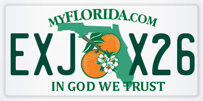 FL license plate EXJX26