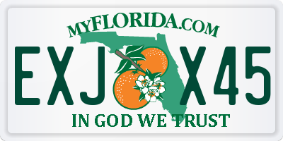 FL license plate EXJX45