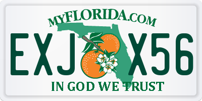 FL license plate EXJX56