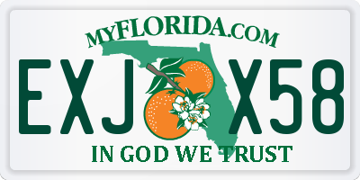 FL license plate EXJX58