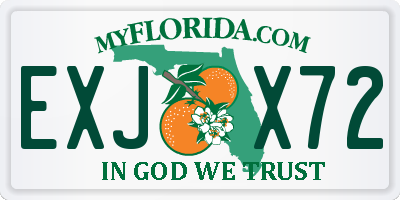 FL license plate EXJX72