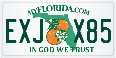 FL license plate EXJX85