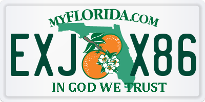 FL license plate EXJX86