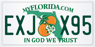 FL license plate EXJX95