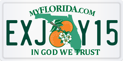 FL license plate EXJY15