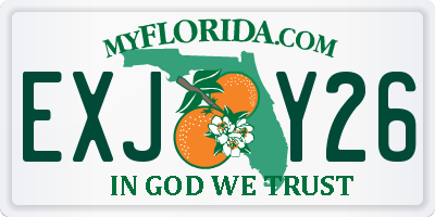 FL license plate EXJY26