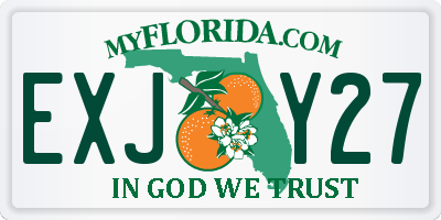 FL license plate EXJY27