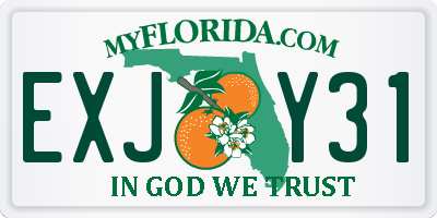 FL license plate EXJY31