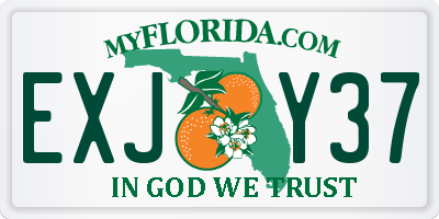 FL license plate EXJY37