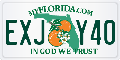 FL license plate EXJY40