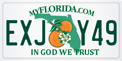 FL license plate EXJY49