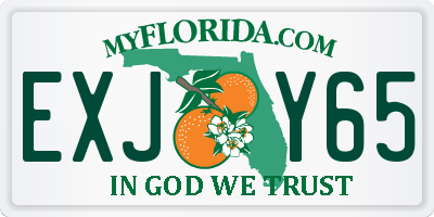 FL license plate EXJY65