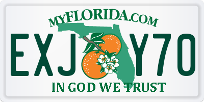 FL license plate EXJY70