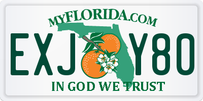 FL license plate EXJY80