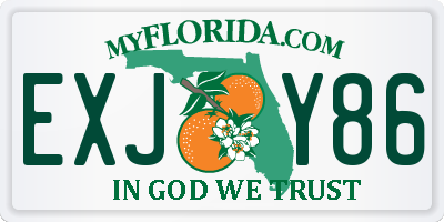 FL license plate EXJY86