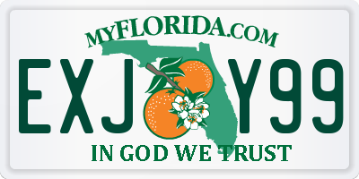 FL license plate EXJY99