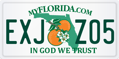 FL license plate EXJZ05