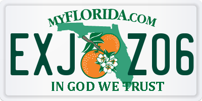 FL license plate EXJZ06