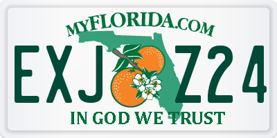 FL license plate EXJZ24