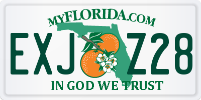 FL license plate EXJZ28