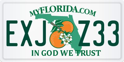 FL license plate EXJZ33