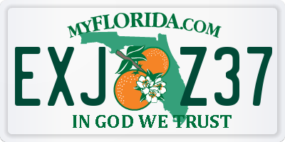 FL license plate EXJZ37