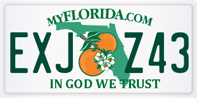FL license plate EXJZ43