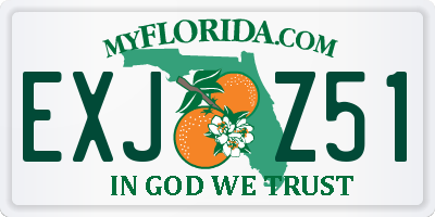 FL license plate EXJZ51