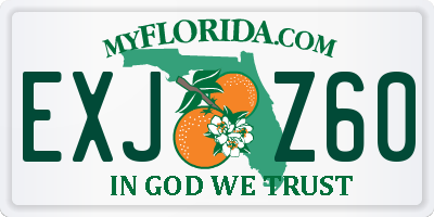 FL license plate EXJZ60