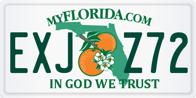 FL license plate EXJZ72