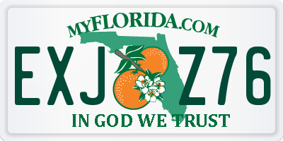 FL license plate EXJZ76