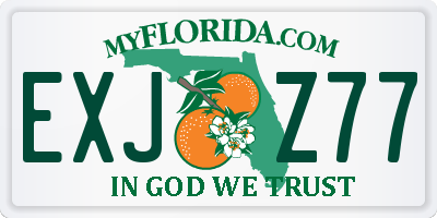 FL license plate EXJZ77