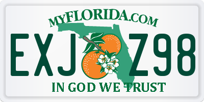 FL license plate EXJZ98