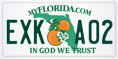 FL license plate EXKA02
