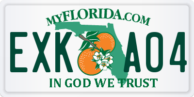 FL license plate EXKA04