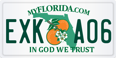 FL license plate EXKA06
