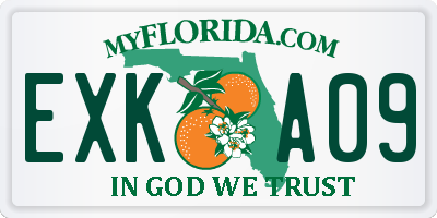 FL license plate EXKA09