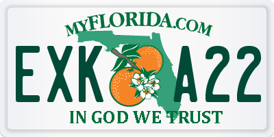 FL license plate EXKA22