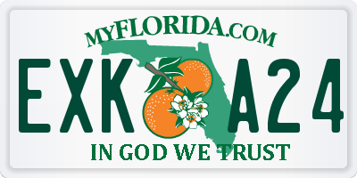FL license plate EXKA24