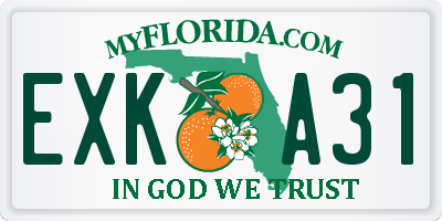 FL license plate EXKA31